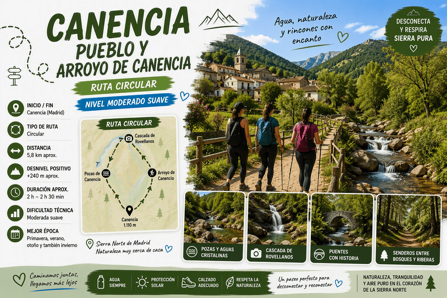 Ruta De Senderismo En Canencia Pueblo Y Arroyo De Canencia