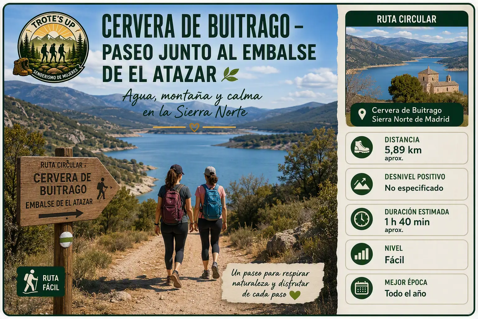 Ruta De Senderismo En Cervera De Buitrago Junto Al Embalse