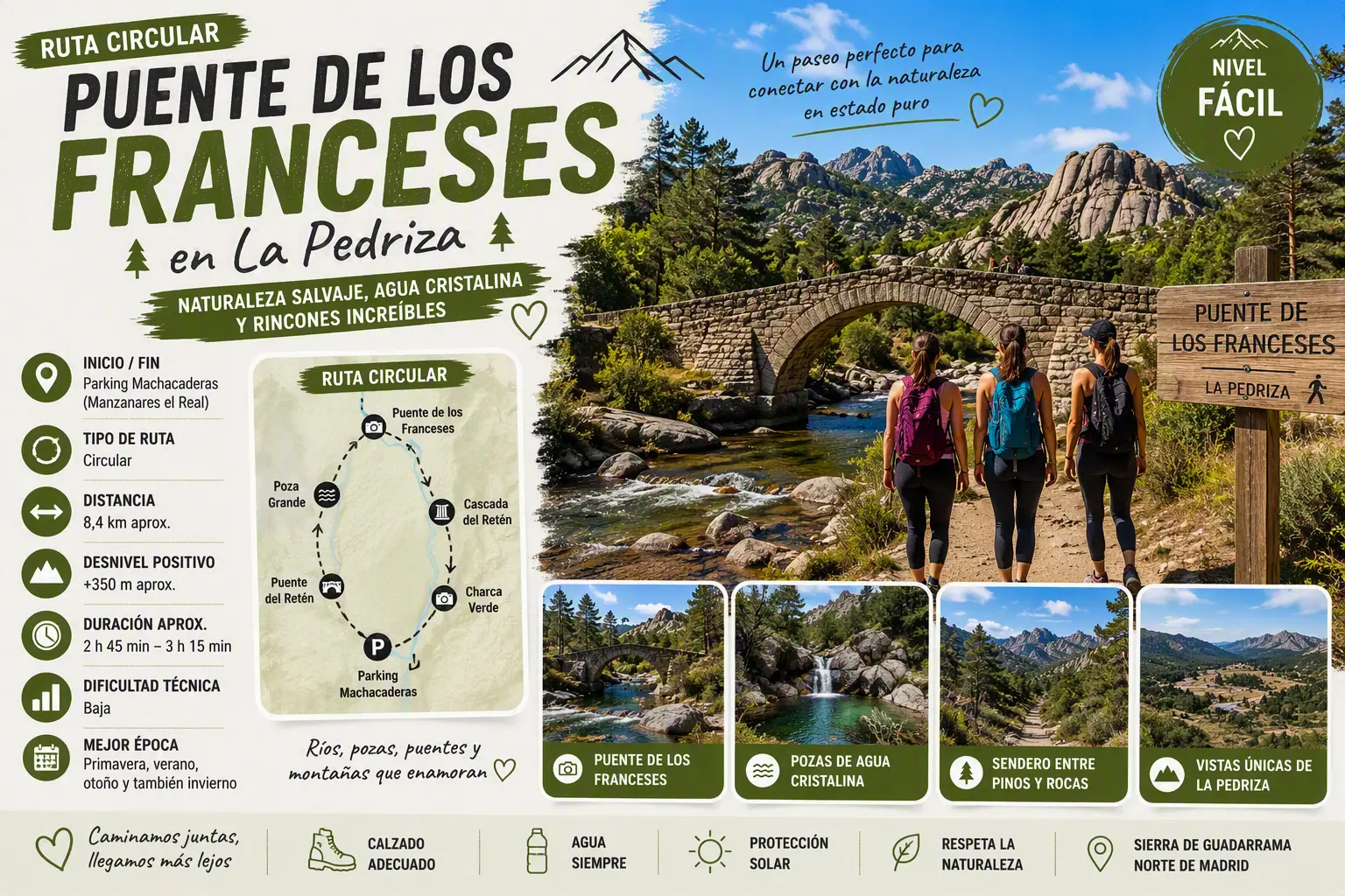 Ruta al Puente de los Franceses en La Pedriza | Trote´s Up