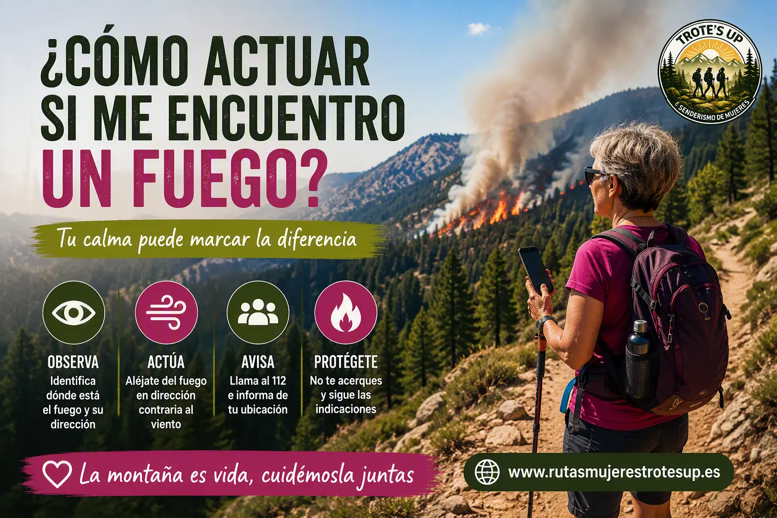 Cómo actuar ante un fuego en senderismo: guía esencial