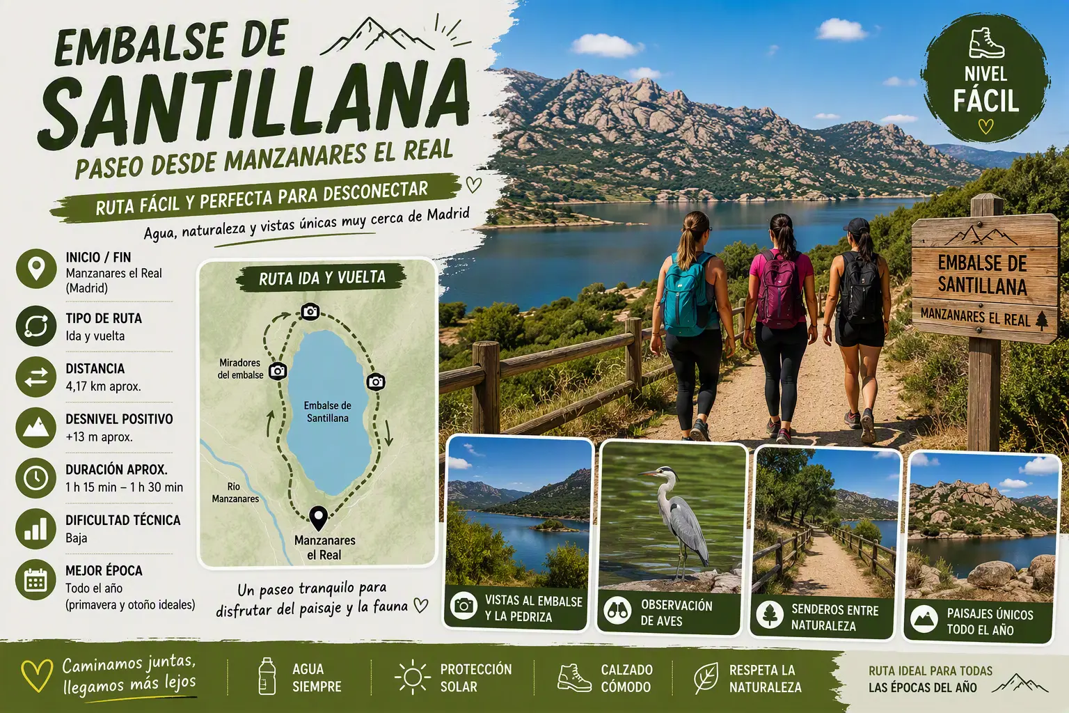 Ruta de senderismo en el Embalse de Santillana Trote´s Up