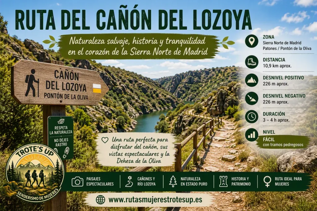 Rutas de senderismo Ruta Del Cañón Del Lozoya | Senderismo De Mujeres Trote´s Up